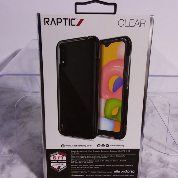 Raptic Clear, Samsung Galaxy A01 Case, Military Grade Drop Protection, Clear Pro - Picture 3 of 5